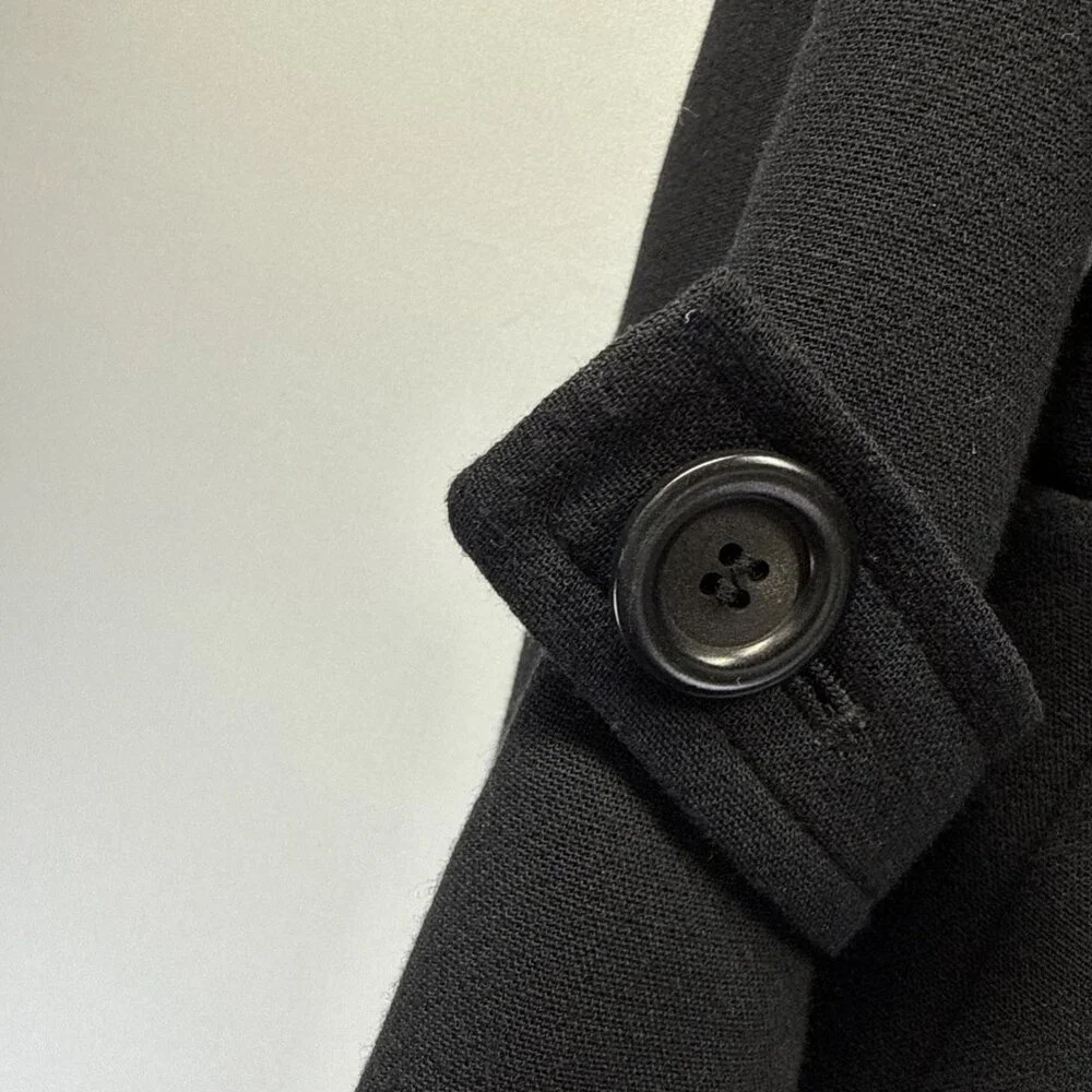 Talbots Women's Blazer Size 2P Petite Solid Black‎ Long Sleeves Buttons Pockets - Picture 9 of 11